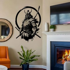 Hand-Forged Samurai Sword Wall Art – Japanese Zen Warrior Sculpture for Home