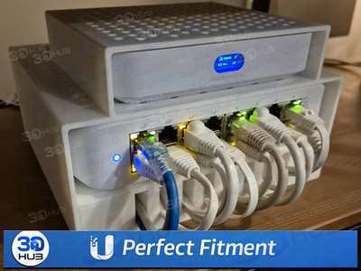 UniFi Cloud Gateway Ultra + Switch Lite 16 PoE Rack Mount Stack Enclosure