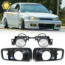 For 1999-00 Honda Civic Front Lamp Clear Switch Wiring Lhrh Fog Lights Assembly For 1999-00 Honda Civic Front Lamp Clear Switch Wiring Lhrh Fog Lights Assembly