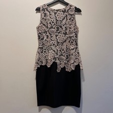 Beautiful black & cream lace dress sz12