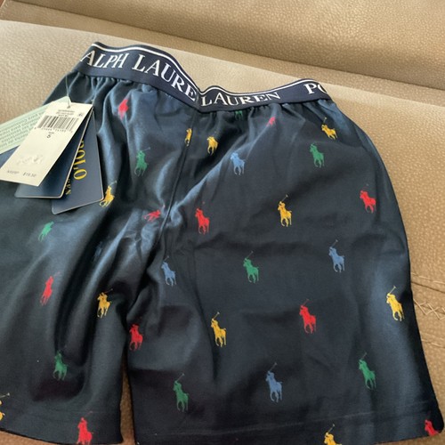 NWT Polo Ralph Lauren Sleepwear Boys 5 Pajama Sleep Shorts Navy All Over Pony - Picture 8 of 10