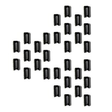 30Pcs Wire Clip Black Car Tie Rectangle Cable Holder Mount Clamp Self Adhesive J