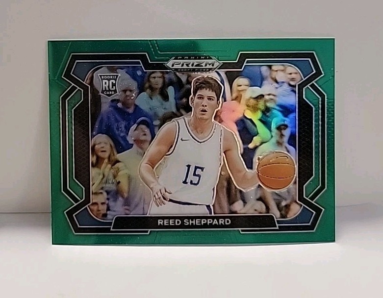 2024 Prizm Draft Picks Reed Sheppard RC #21 Green Prizm Rookie Variation O1