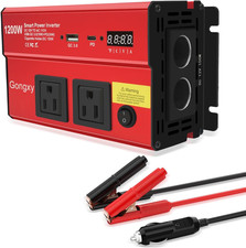 1200W Car Power Inverter - 12V to 110V AC Converter with USB Type-C Port