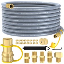 18FT 3/8" Natural Gas Hose, Low Pressure LPG Hose with Quick Connect, For 524...