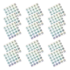 15 Sheets Classroom Number Labels Self-adhesive Stickers Waterproof