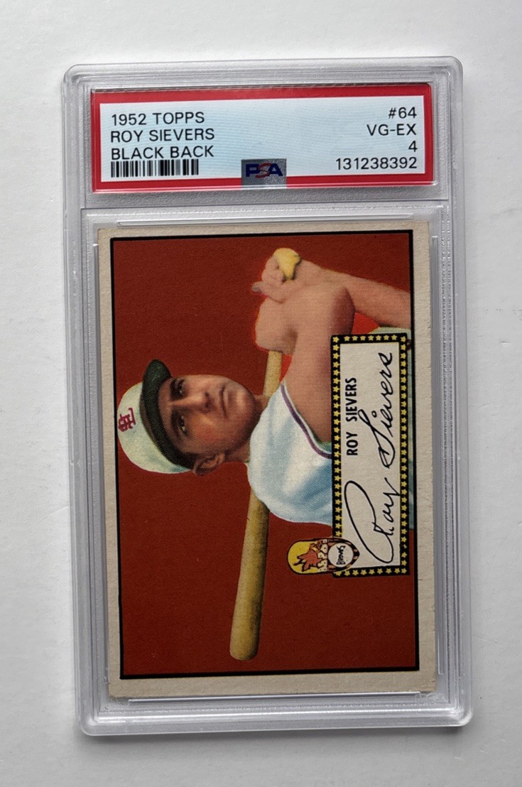 1952 Topps #64 Roy Sievers PSA 4 VG-EX - Black Back