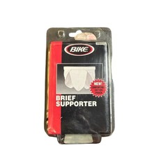 Bike Mens Brief Supporter Athletic Jockstrap White Cotton Pouch Small 7130 NEW