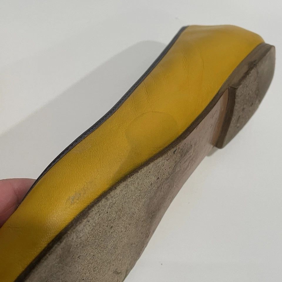Zapatos planos de ballet de cuero M Missoni talla EU 37 US 6 Goldenrod amarillos sin cordones Foto 4 de 4