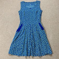 Vintage 60s Mini Dress Womens Size 6 UK Floral Mod 1960s Pockets