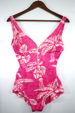 VTG Cole Of California Pink Hawaiian Retro Pin Up Bathing Suit Swimsuit 1970's 8