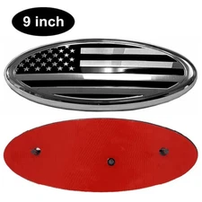 9" Ford F150 Flex Accessories FRONT GRILL Tailgate US Flag Oval Emblem Badge