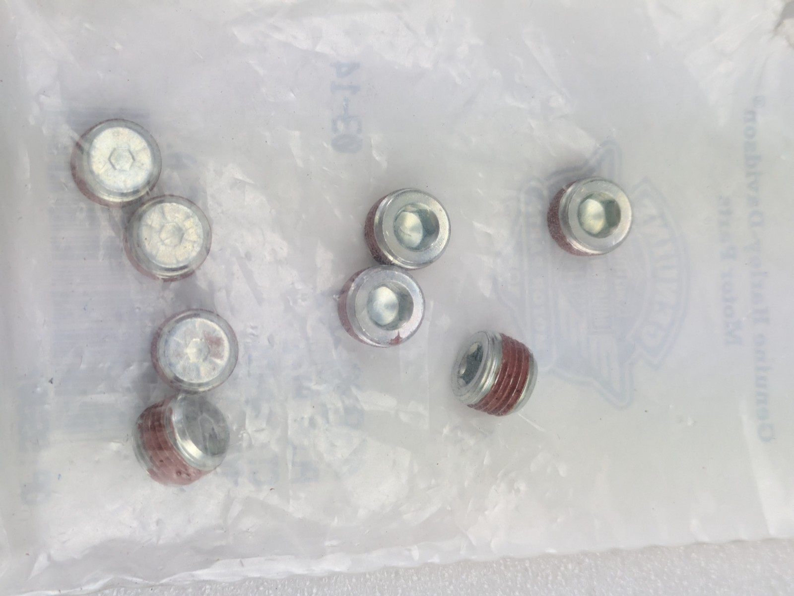 PACK OF 8 HARLEY-DAVIDSON FORK PIPE DRAIN PLUG NEW OEM 45830-48