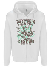 The Skydiver Extreme Sports Skydiving Mens Zip Up Hoodie