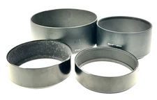 Unbranded 67mm Screw-In Metal Lens Hood Shades Lot of 4 Hoods