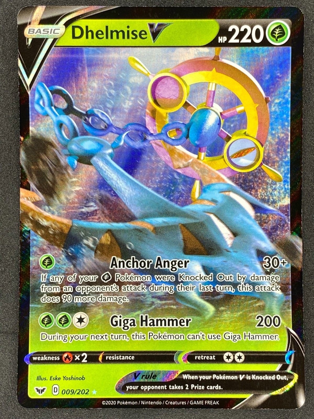 Pokémon Dhelmise V 009/202 SSH Sword & Shield NM