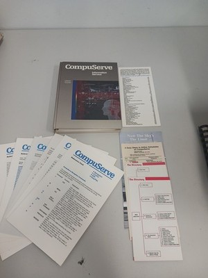 CompuServe Information Service Users Guide (1985) HC W/ Reference Cards