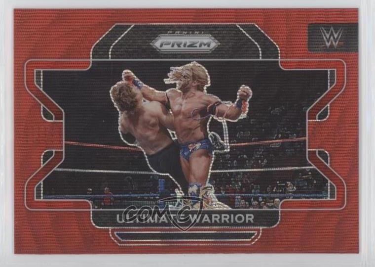 2022 Panini Prizm WWE Ruby Wave Prizm Ultimate Warrior #93 HOF f9s