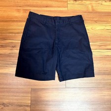 Tom Sawyer Chino Shorts Boys 32 Navy Blue Cotton Blend Flat Front School Uniform
