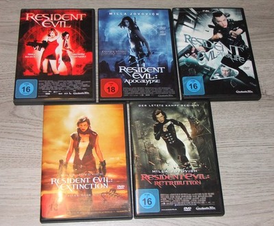 Resident Evil DVD Serie Sammlung Teile 1 2 3 4 6 NEU FSK 18 Horror Movie
