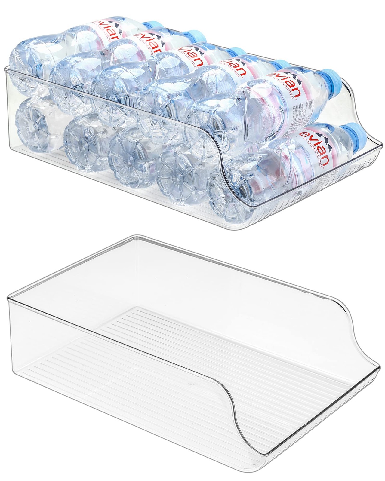 Best Puricon 2 Pack 16.9 oz Water Bottle Dispenser Organizer for Refrigerator