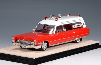 Cadillac Miller-Meteor Ambulance  red/white  STM68803 1:43 Stamp Models GLM 