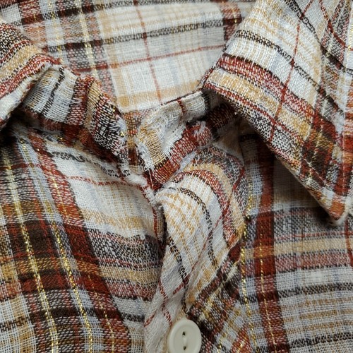 VTG Kennington Rocking K Ranchwear Shirt Mens Medium Brown Plaid Western Cowboy - Picture 6 of 14