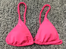 Wild Fable Women's M 8-10 Pink Removable Pads Triangle Back Tie Bikini Top