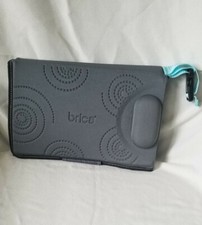 Brica Diaper Changing Kit Gray Travel Mat Bag Dispense Zipper Mesh Pockets Strap