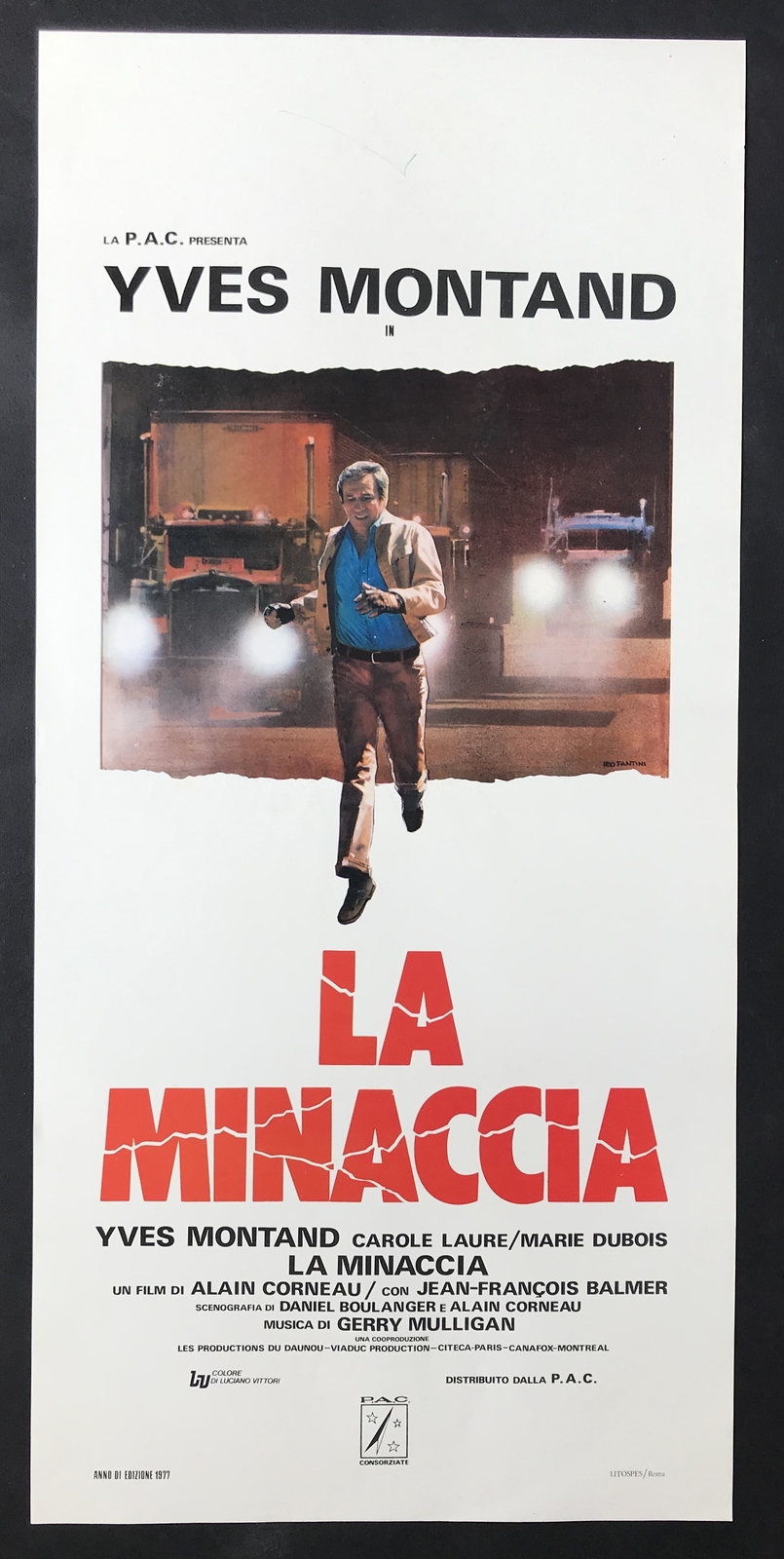 Locandina originale film La minaccia (2° tipo) (1978) - Regia di Alain Corneau