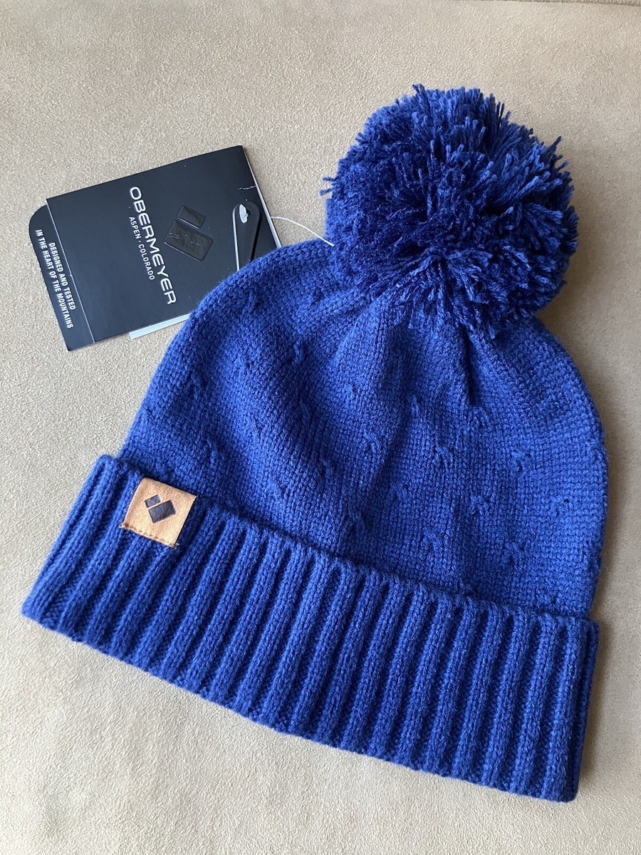 Stylish Blue Knit Women\'s Beanie NEW Livingston Beanies for Women Winter Soft Knit Hat with Faux  main image 4