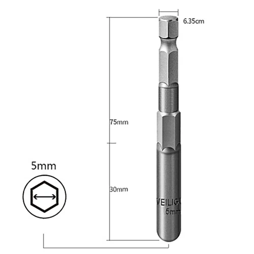 30mm Hex Deep Socket Nut Driver Bit Impact Driver Drill 6mm-19mm 1/4" Hex Shank - Bild 19 von 39