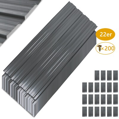 22x Profilblech Trapezblech Blech Metall Dachblech Stahlblech Wellblech Dach
