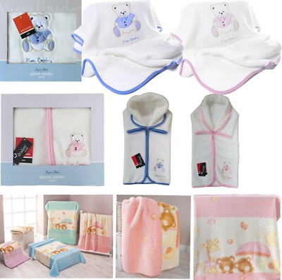 Baby Blanket Luxury Boy Girl Soft Warm Plush Fluffy Cozy Fleece Cot Pierre Cardi