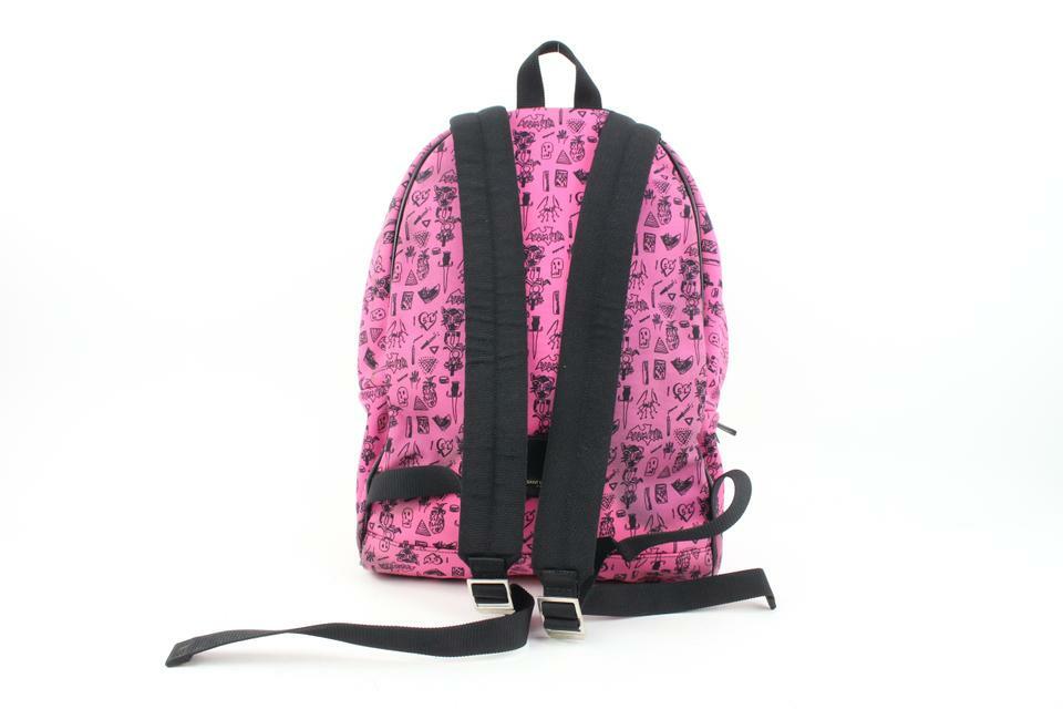 Saint Laurent Hot Pink Doodle Print City Backpack 54ys23s | eBay display picture 1