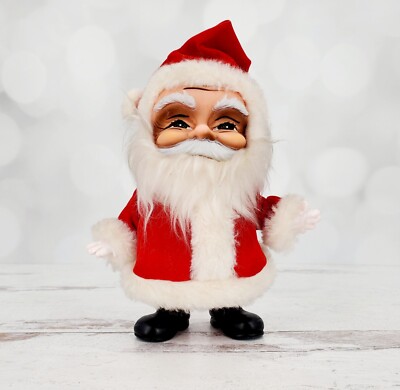 Vintage 1970s Kamar Inc. Japan Santa Claus Rubber Face Figurine Vintage 1970s Kamar Inc. Japan Santa Claus Rubber Face Figurine