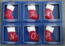 Regent Square Studio Design Silver Plated Ornament B, K, M, N, O, P--NEW DESIGN