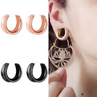 2Pcs Daily Saddle Ear Tunnels Plugs 316L Stainless Steel Piercing Body Jewelry
