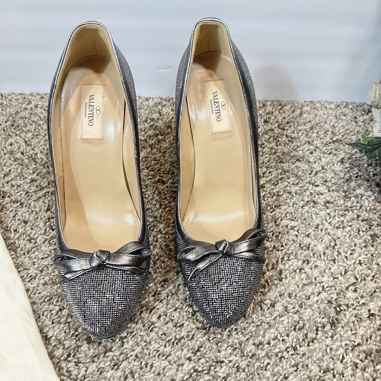 Décolleté Valentino Garavani Cristallo Abbellite Fiocco Scintillante EU 39 5 US 9 5