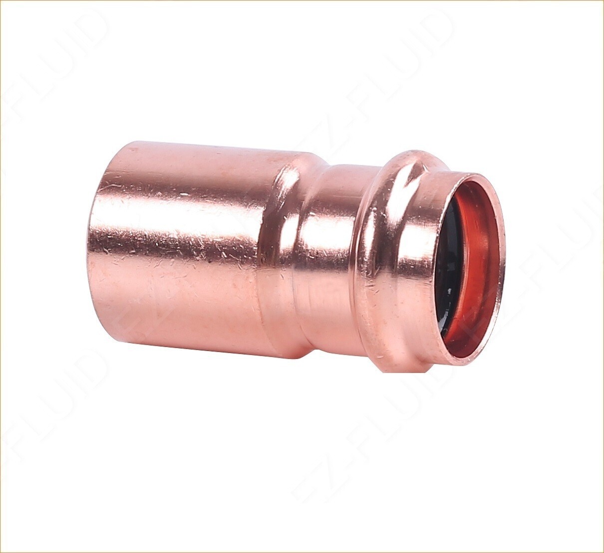 EZ-FLUID 1-1/4" x 1" Copper Press Bushing Reducer Coupling ProPress Fitting (1)