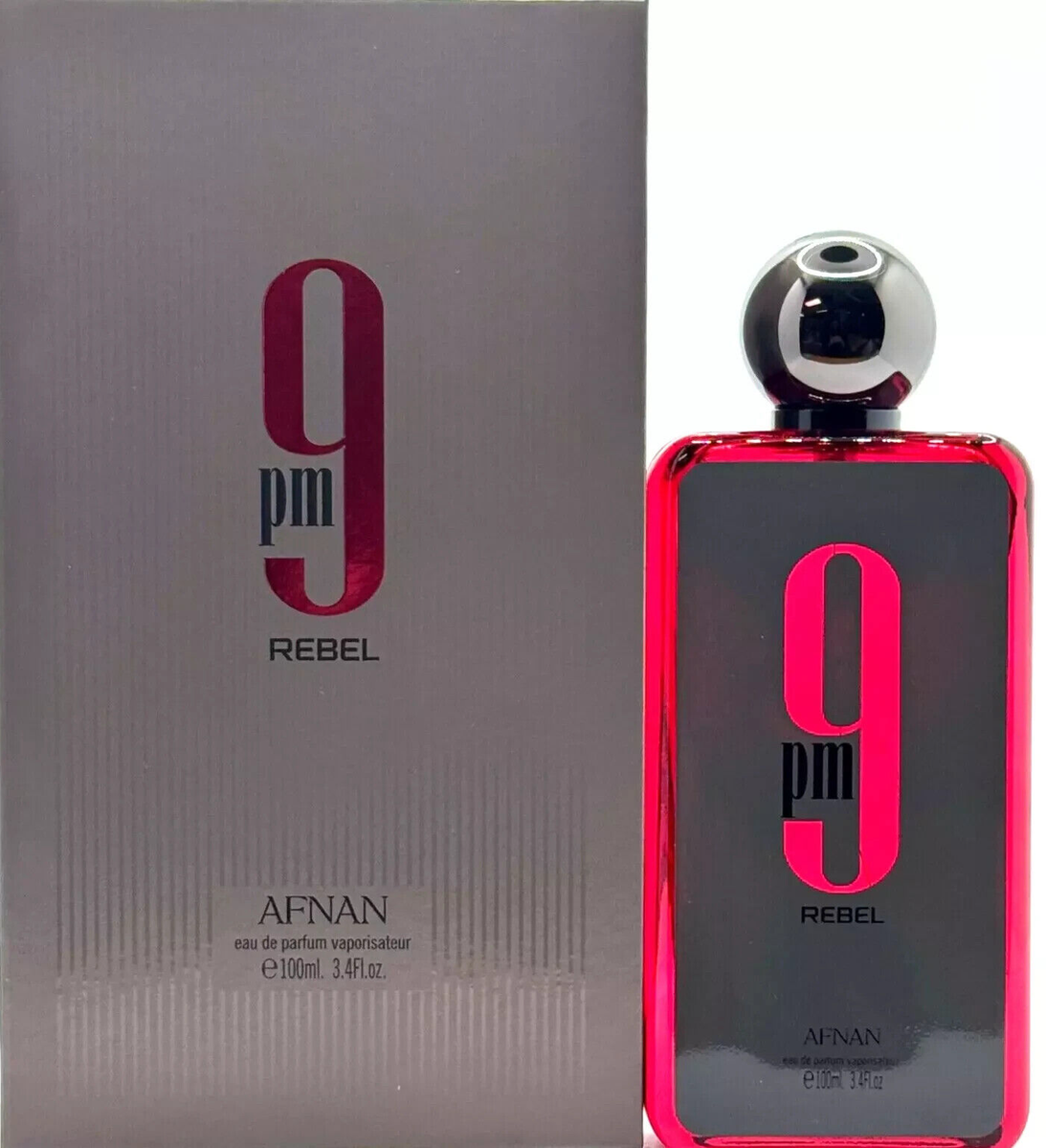 香水(男性用) Afnan 9pm Rebel 100ml Afnan 9 PM Rebel Eau De Parfum Spray For Men 3.4 Oz / 100 ml