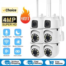4PC 4K 8MP PTZ WIFI HD Camera Outdoor Auto Tracking Security CCTV Surveillance