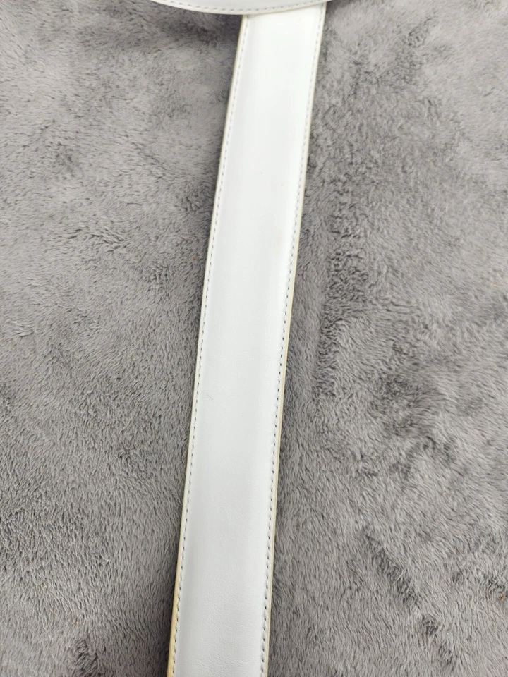 Cinturón vintage Daniel Cremieuxn cuero blanco plata hebilla talla 44/110 Foto 2 de 4