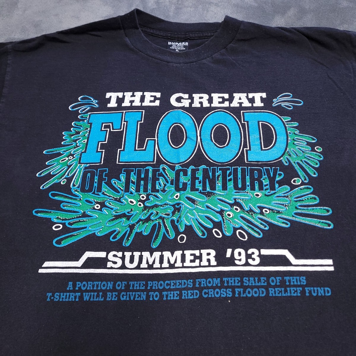 Vtg 90s 1993 Missouri Great Flood Of Century Single Stitch T-Shirt