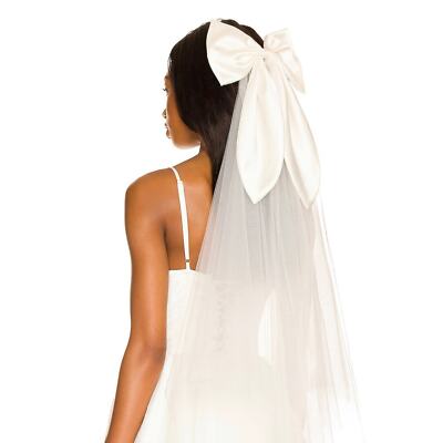 SHASHI Virgin Bow in White NEW Perfectly Draped Sheer Bow Coquette Fashion | Gigi Burris  main image 3