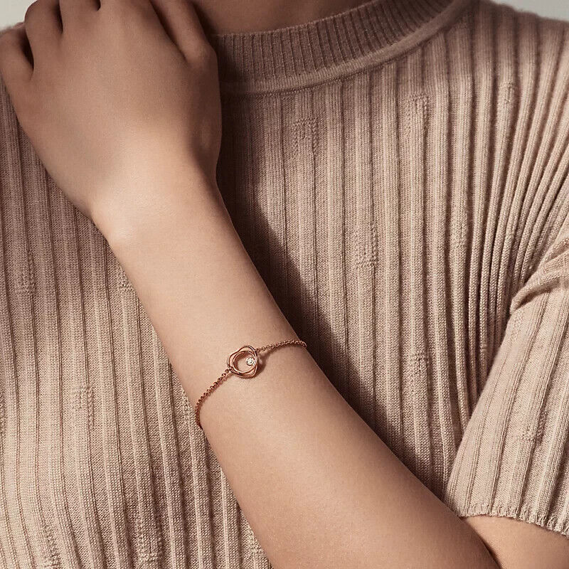 【手元を華やかに】HERMES Bracciale Vertige Coeur Hermes NEW Vertige Coeur Bracelet 18K Rose Gold with
