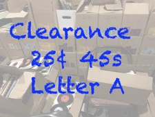 Clearance 45s - 25 cents apiece. 4 minimum; no max - $5.00  shipped - Letter A
