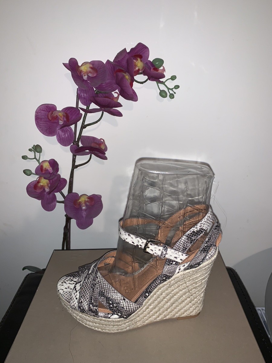 Brand New H&M Snake Effect Wedge Sandals UK6 EUR39 RRP 40