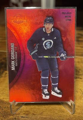 2021-22 Skybox Metal Universe PMG Red /100 Mark Giordano Seattle Kraken 