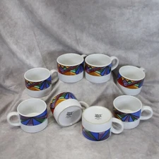 Sakura Sunset Mountain Cups Lot of 8